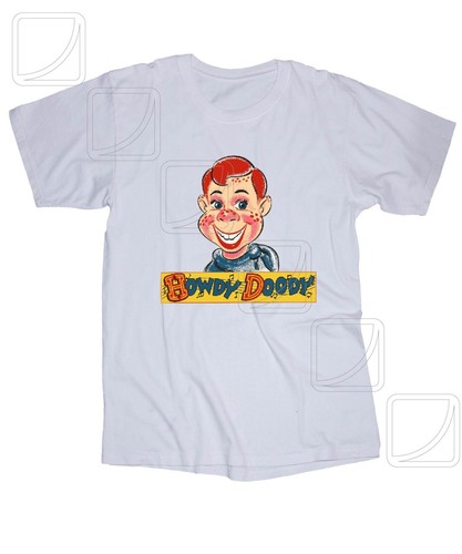 Howdy Doody TV show logo white T-shirt Western Frontier Puppet