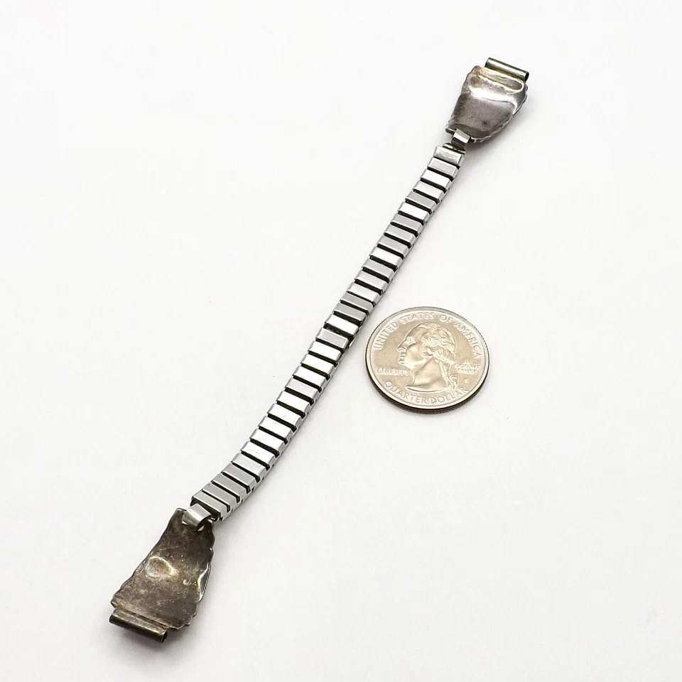 Pulseira de relógio vintage prata esterlina nativa americana sudoeste turquesa coral - Imagem 3 de 3