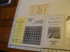 4 vintage CANE SEAT WEAVING BOOKLETS