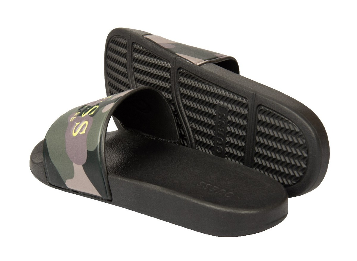 BNWT Mens Guess Camo Black Gray White Slide Sandal GUESS Camouflage Sandals for Men | Mercari main image 2