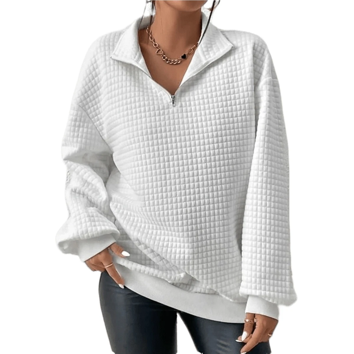 Zip 2023 Women s Hoodless Pullover Hatless Sweatershirt Sports