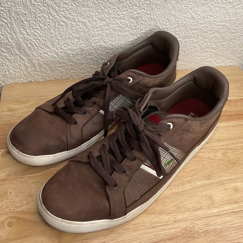 Lacoste Europa NS SPM 21233-0511 Lace Up Sneaker Men Size 13 Brown - Picture 13 of 14