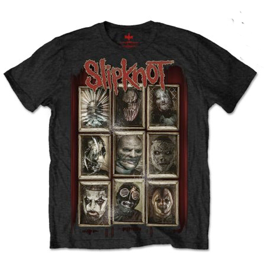 Slipknot-New Masks with Back print-Black T-shirt | eBay