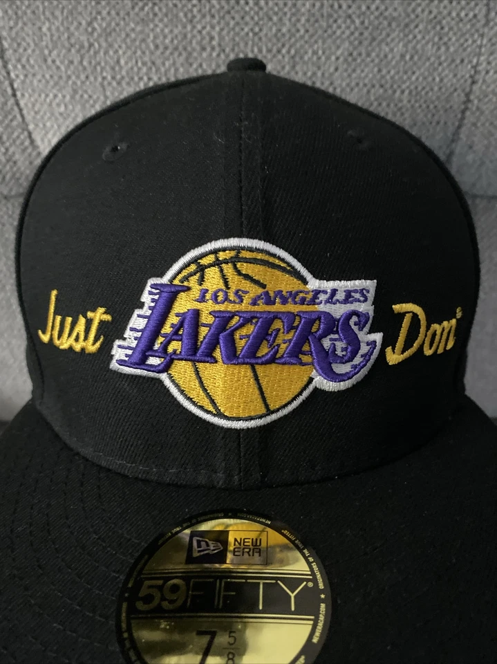NUEVA ERA 59 FIFTY NBA LOS ANGELES LAKERS JUST DON SOMBRERO AJUSTADO PARA HOMBRE TALLA 7 5/8 NUEVO Foto 2 de 4
