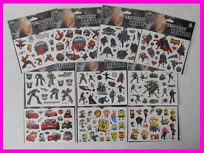 TEMPORARY TATTOO ca. 200 x Tattoo´s für Kinder Jungen Mitgebsel Kindergeburtstag