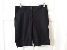 Talbots Bermuda Flat Front Black Shorts Size 6