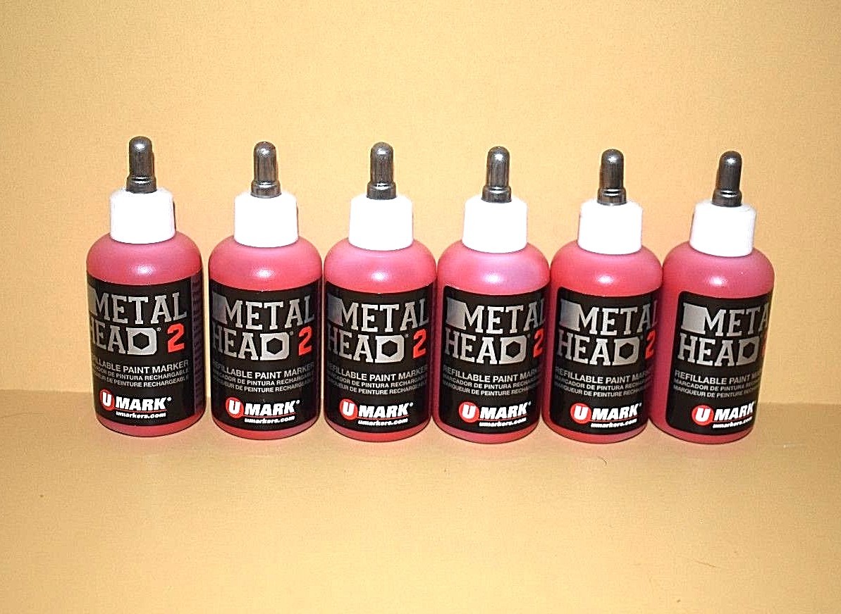 Metal Head2 Paint Markers Oz Red Metal Marking Auto Salvage