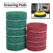 10Pc 2/3'' Scrub Pads Drill Power Brush Tile Scrubber Scouring Pads For Cleaning