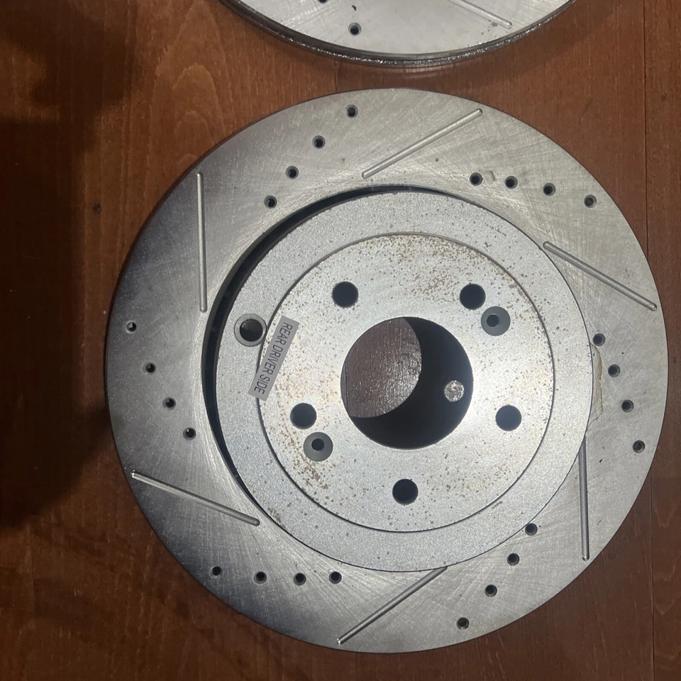 Juego de discos de freno traseros de 2 ruedas JBR1530XPR Powerstop para Hyundai Genesis Coupé Foto 3 de 4