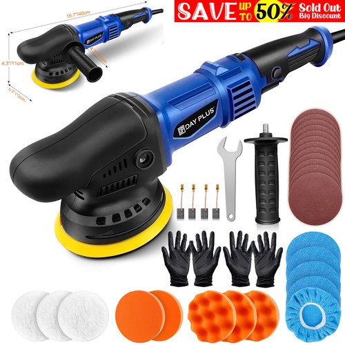 Dual Action Car Polisher Buffer Machine 5" Sander Polishing 3800W 12mm Orbit DIY