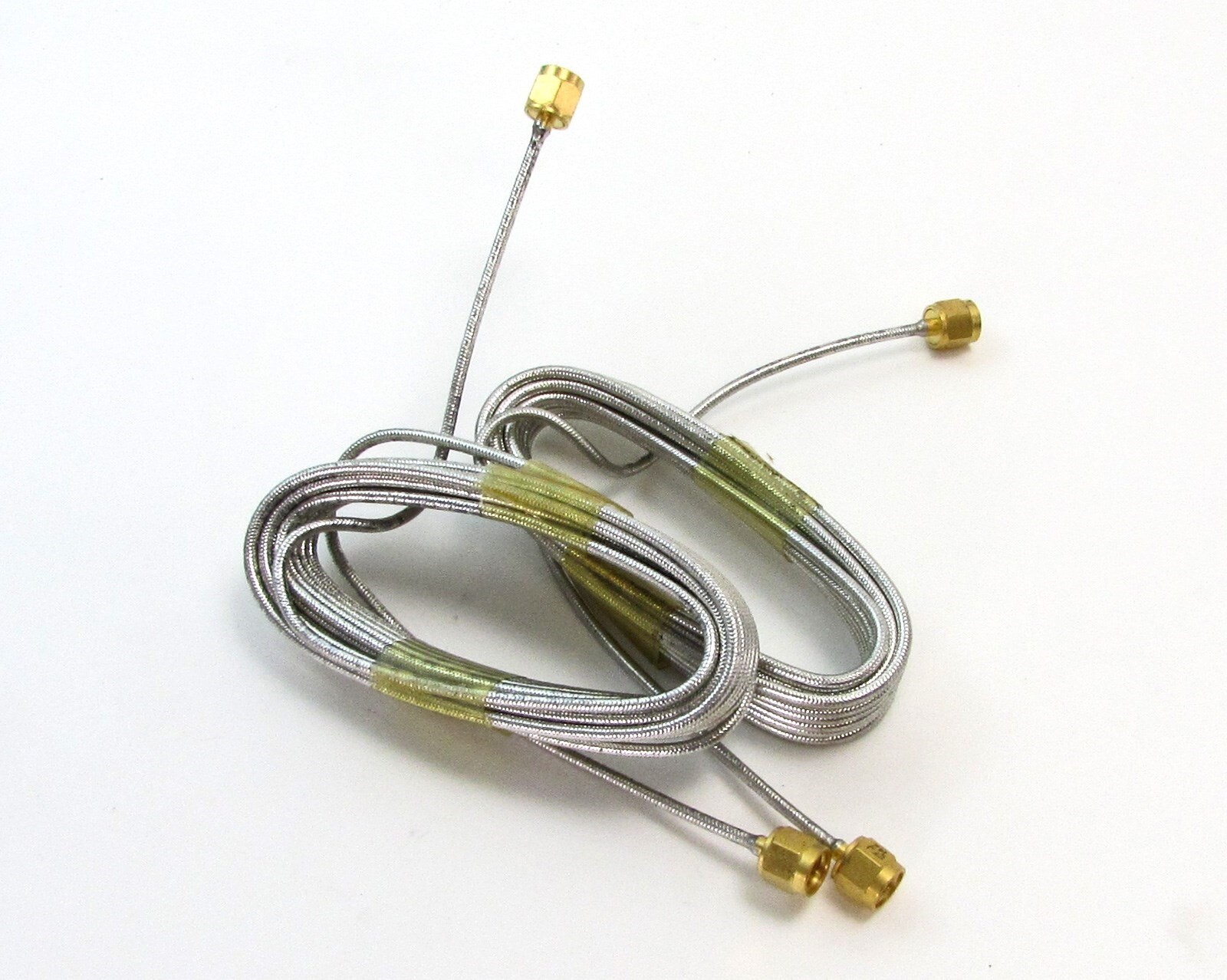 (2) 128" Long SemiRigid Coax RF Cable / Delay Line w/ 3.5mm (m