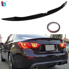 Fit For Infiniti Q50 2014-2020 Style Trunk Lid Spoiler Wing Painted Glossy Black