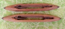 Coppia spolette in legno per telaio tessile tessitura