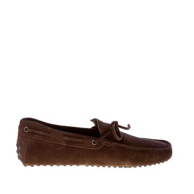 TOD'S Herrenschuhe Mokassin Wildleder Gummikopf mit Schnürung