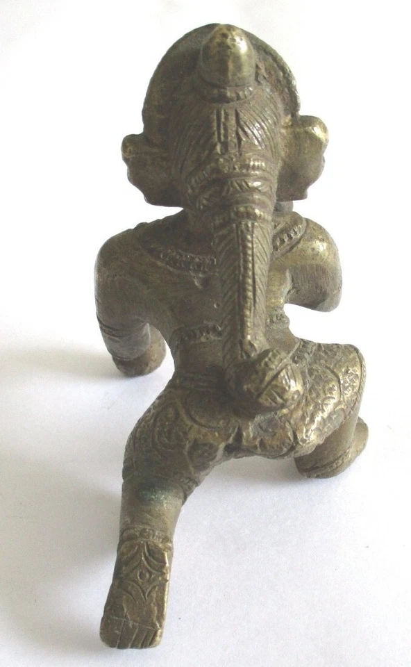 ANTIQUE BABY GANESHA CRAWLING BRONZE - Image 3 of 4