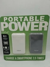 Tech2 Portable Power 10k mAh Power Bank 2 Pack, 2 x USB-C & 1 USB-A Ports