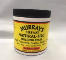 MURRAY'S BEESWAX NATURAL-LOC MOLDING PASTE 6oz CONROW, BRAIDS, TWISTS