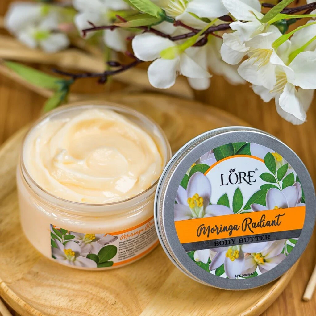 LORE Moringa Radiant Body Butter for Gentle Exfoliation and Deep Moisturization