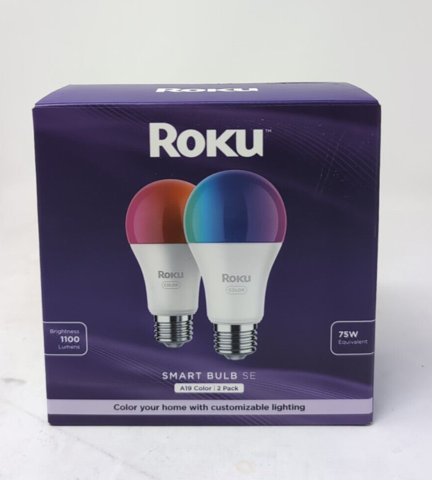 Roku Smart Home Smart Bulb SE (Color) 2-Pack with 16 Million Color Options, 12 W-image