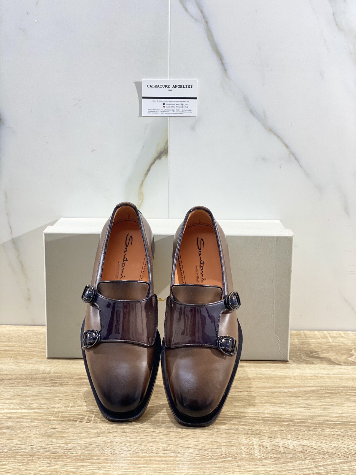 Mocasines Hombre Doble Hebilla de Piel Marrón Men | eBay