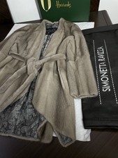 Simonetta Ravizza Rare Real Mink Unique Asymmetric Jacket Coat Size It 46 Uk 12