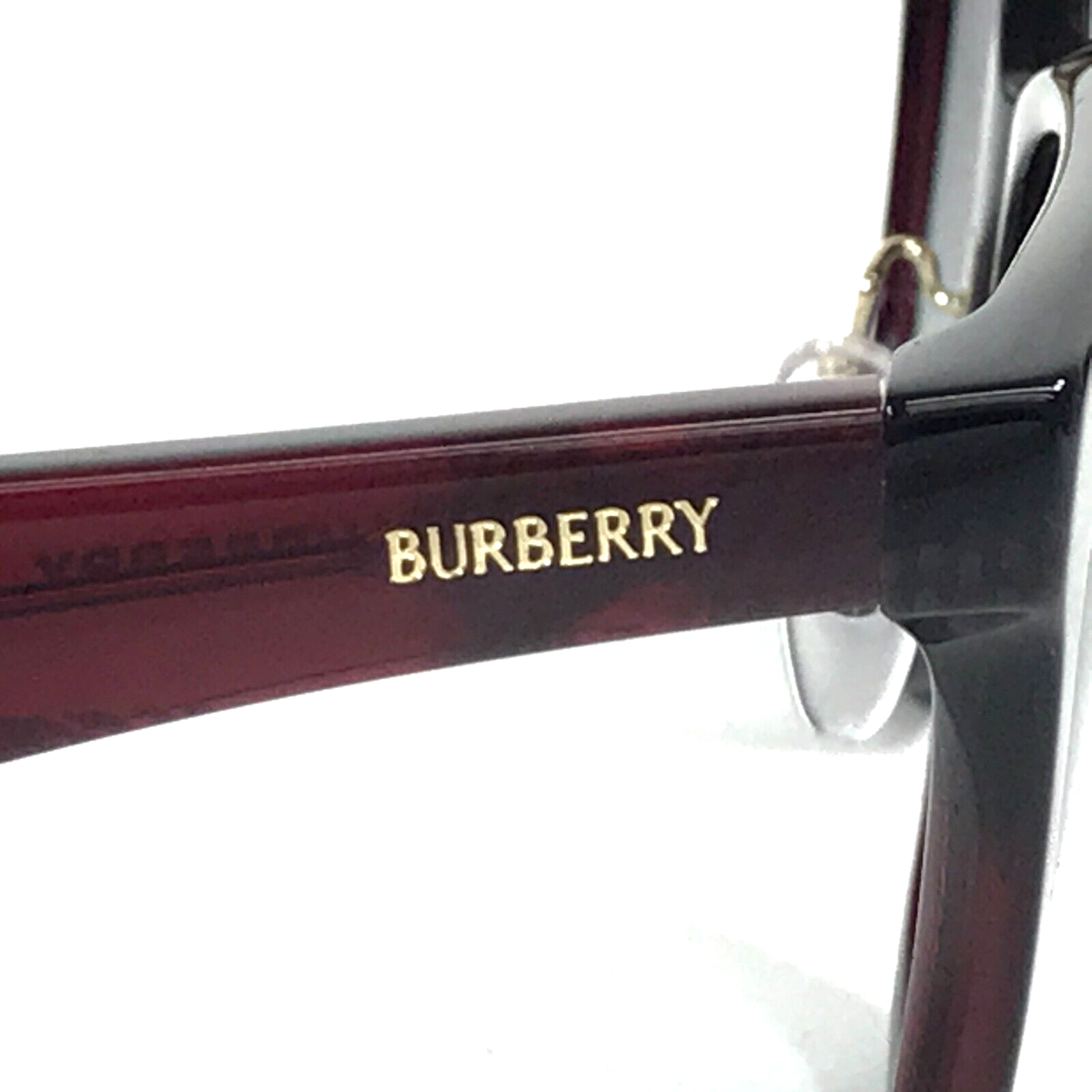Burberry Sunglasses B4446-D 4115/8G Burgundy Check Frames w Gray