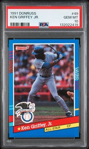 1991 Donruss #49 Ken Griffey Jr. PSA 10 Gem Mint Seattle Mariners HOF