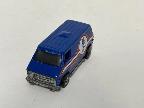 Restored/Custom Hot Wheels Redline - 1975 - Van - Blue w/Honda Decals