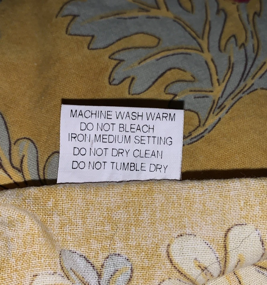 Conjunto de 5 Panos de Algodão Country Francês, Guardanapos, Borda Floral Amarela Provincial - Imagem 3 de 4