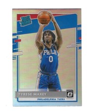 TYRESE MAXEY 2020-21 PANINI DONRUSS OPTIC SILVER HOLO PRIZM ROOKIE RC #171 $40