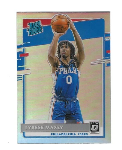 TYRESE MAXEY 2020-21 PANINI DONRUSS OPTIC SILVER HOLO PRIZM ROOKIE RC #171 $40
