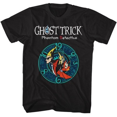 Ghost Trick - Charaktere Und Uhr - American Classics - Solid Schwarz Adult Kurz