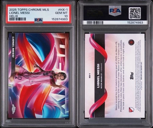 2025 Topps Chrome MLS Lionel Messi Helix Case Hit SSP PSA 10 Gem Mint