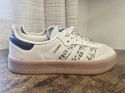 Adidas Sambae Leopard Off White Womens Size 7 Modern Platform J14226 Elevated V.