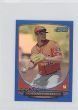 2013 Bowman Chrome Minis Blue Refractor 24/99 Nolan Fontana #86 e5r
