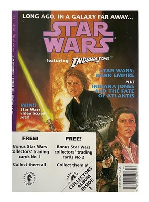 Vintage 1992 Star Wars Monthy Comic Issue 1 + Free Trading Card - Indiana Jones