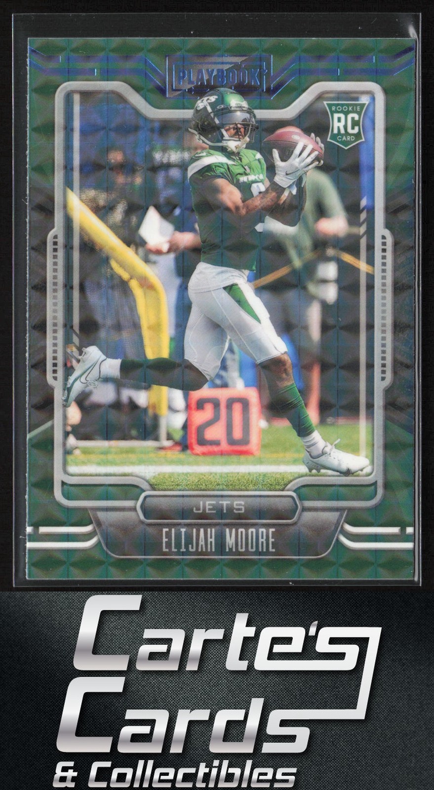 Elijah Moore 2021 Panini Playbook #114 Mosaic New York Jets RC Rookie