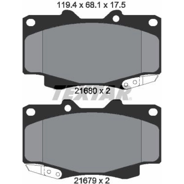 Textar 2168003 Bremsbelagsatz FüR Toyota Hilux Fortuner N1 N2 N3 N5 N6-image