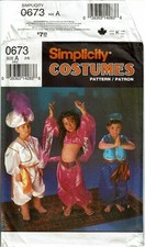 "Girl and Boy Costume"  1993 Simplicity Costumes Pattern 0673 3-4-5-6-7-8 UNCUT