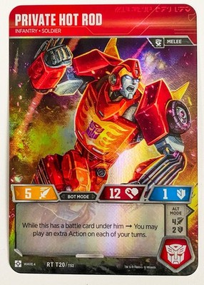 Private Hot Rod (Rare) And 39 Other Cards Near Mint Unplayed Transformers TCG