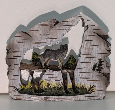 Wolf Figurine Cut-out Howling Wolf Resin Animal Craft