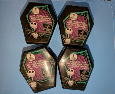Disney Tim Burton Nightmare Before Christmas 3.5'' Plush Surprise Lot of 4 Sealed