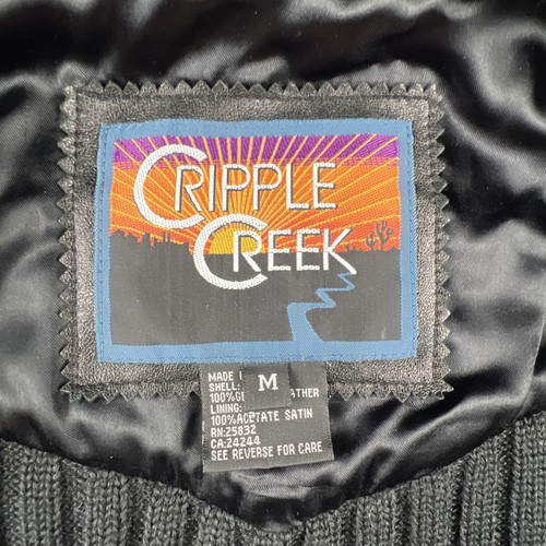 Cripple Creek Mantel Jacke Biker Ranch Dutton Yellowstone Leder Fell Nieten Med - Bild 10 von 12