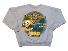 Vtg 1995 Green Bay Packers Men  s Sweatshirt XL USA Made Teamwork Tag Double Side