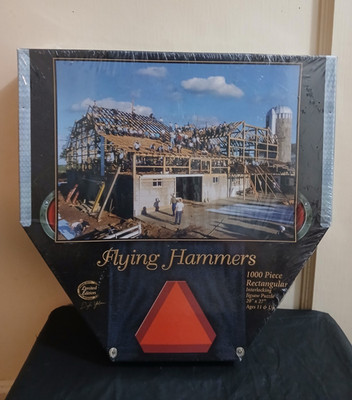 Amish Barn Raising Flying Hammer 1000 Pc Puzzle Limited Edition Doyle Yoder NEW