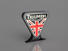 Triumph Luce LED Moto - USB Alimentato Union Jack Garage Uomo Caverna Decorazione Parete