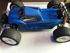 LC Racing Truggy in Blue 1/14th + 4 x LiPo's 4WD LiPo Case Upgraded, Buggy Losi