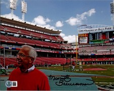 MARTY BRENNAMAN SIGNED AUTOGRAPH 8X10 PHOTO CINCINNATI REDS HOF BECKETT BAS COA