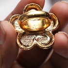 QVC Joan Rivers Goldtone Shimmering Petal Pave Ring Size 6 — photo 3