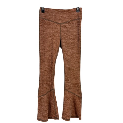 Free People Movement Off the Grid Kick Flare Orange Cropped Leggings Size S